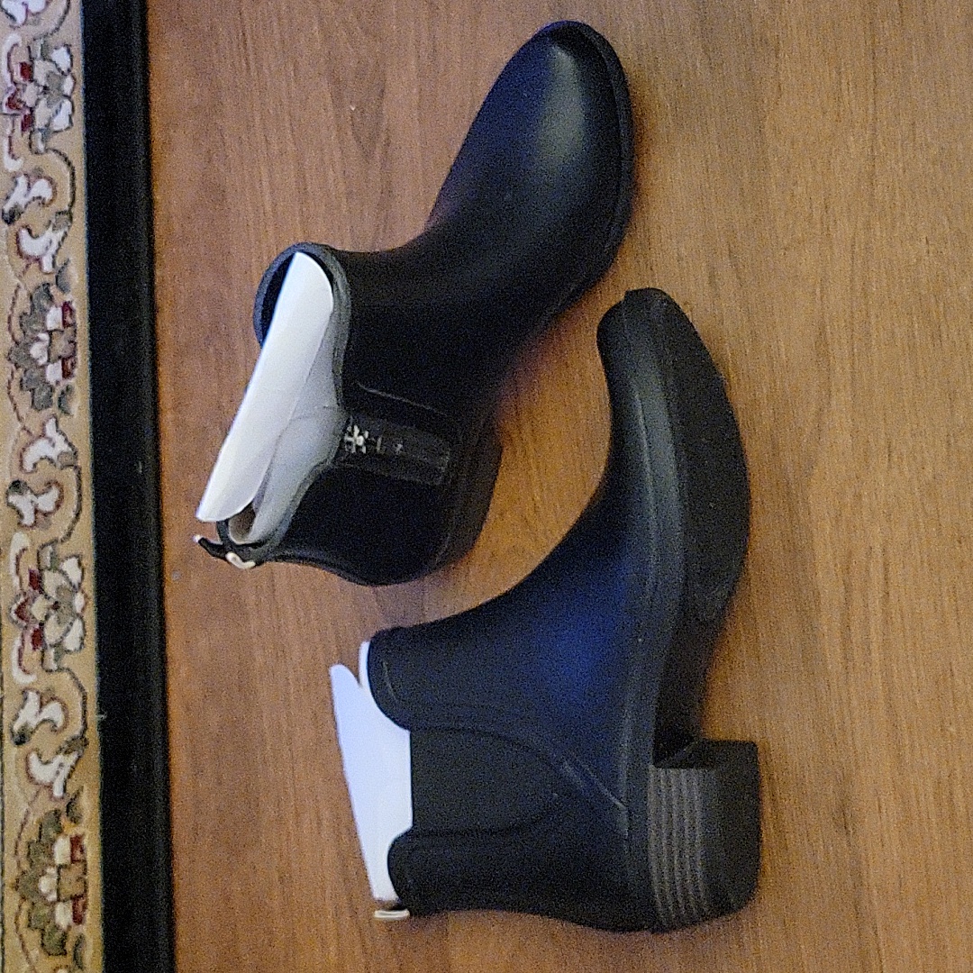 Lucky Brand Basel H2o Black Rubber Rain Boots Waterproof Size 10 M New